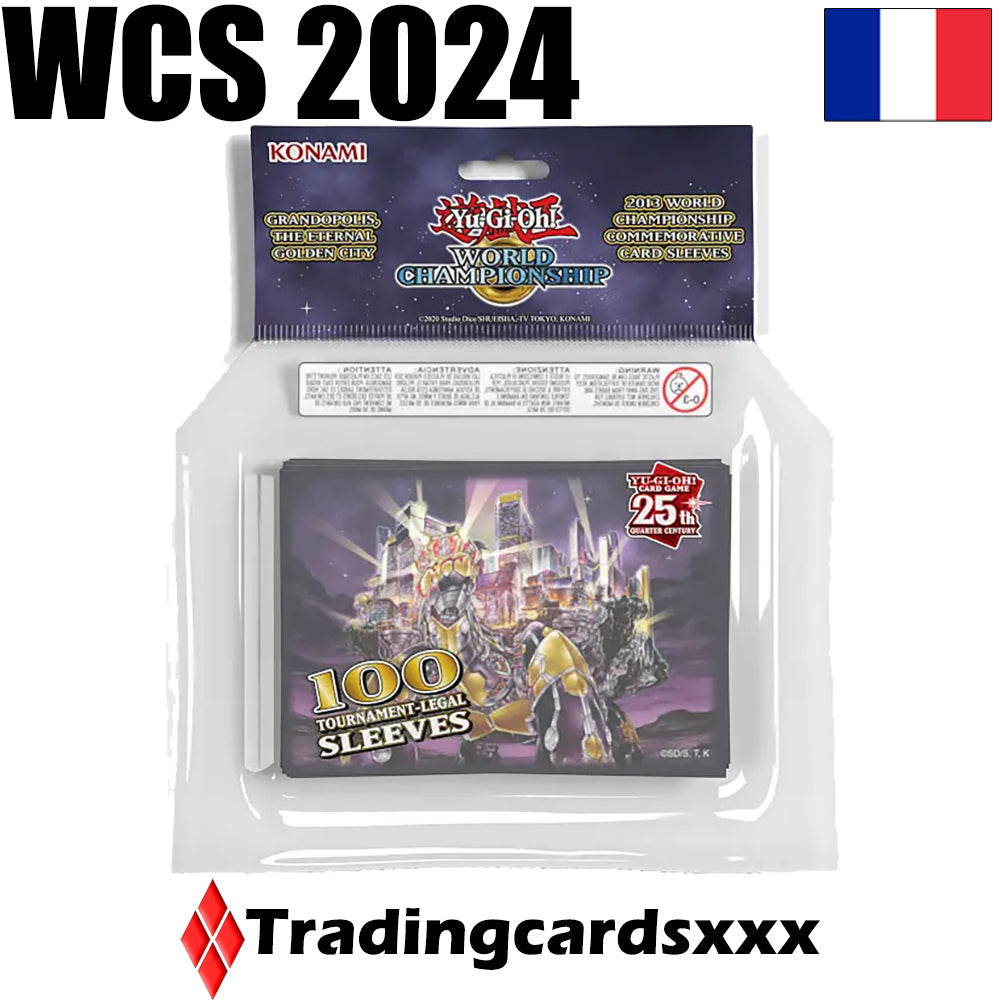 Konami - 100 Protèges Cartes Yu-Gi-Oh! 2013 World Championship Commemorative Card Sleeves : Grandopolis, the Eternal City