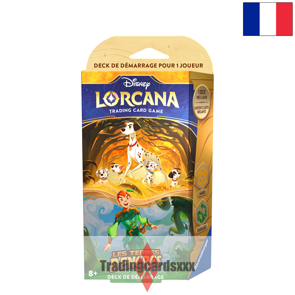 Disney Lorcana TCG - Deck de Démarrage Les Terres d'Encres : Pongo et Peter Pan