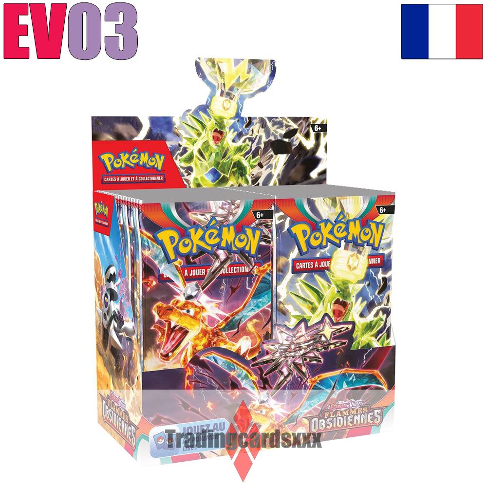 Pokémon - Carton de 6 displays / Boite de 36 boosters EV03 : Flammes Obsidiennes