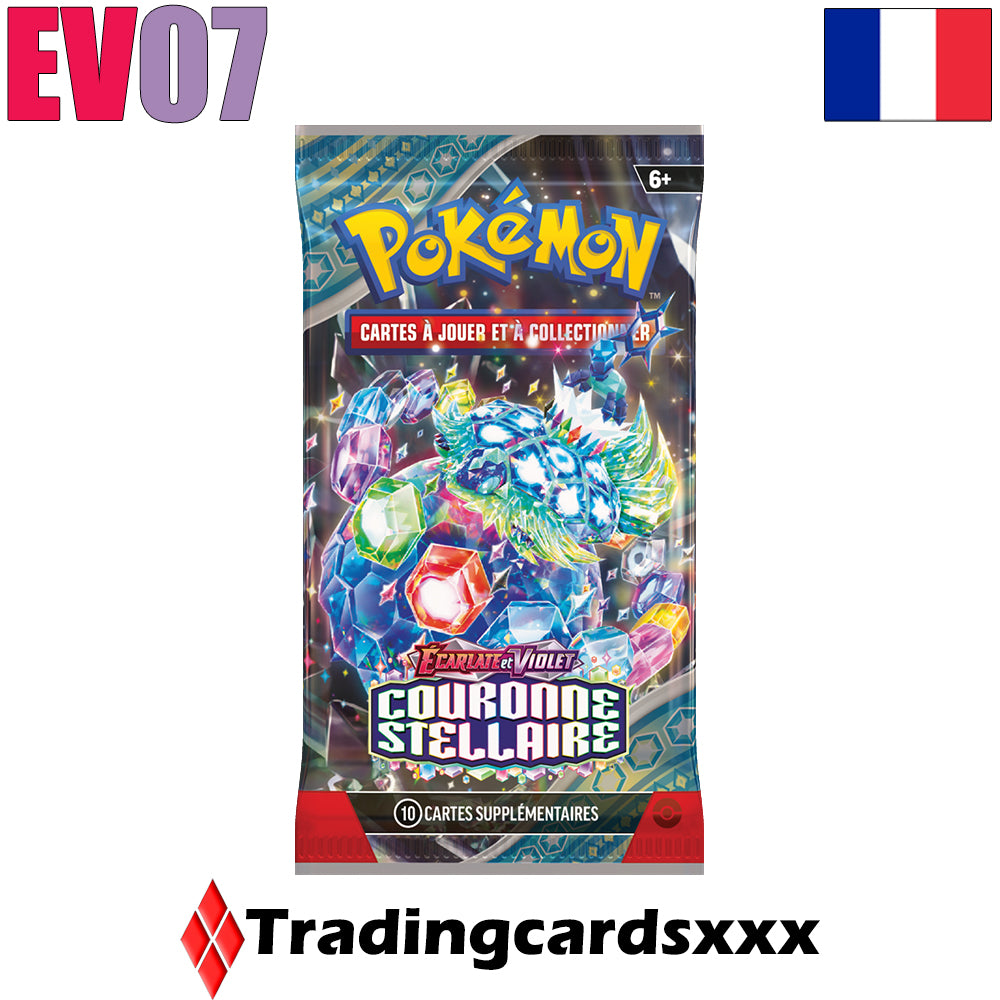 Pokémon - Carton de 6 displays / Boites de 36 boosters EV07 : Couronne Stellaire