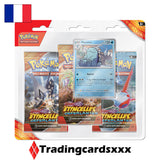 Pokémon - Lot de 2 Tri Pack de 3 boosters EV08 Étincelles Déferlantes : Maraiste & Électhor