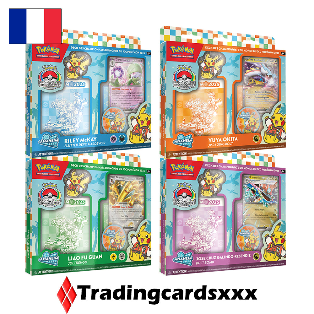 Pokémon - Lot de 4 Decks des Championnats du Monde : Anaheim 2025