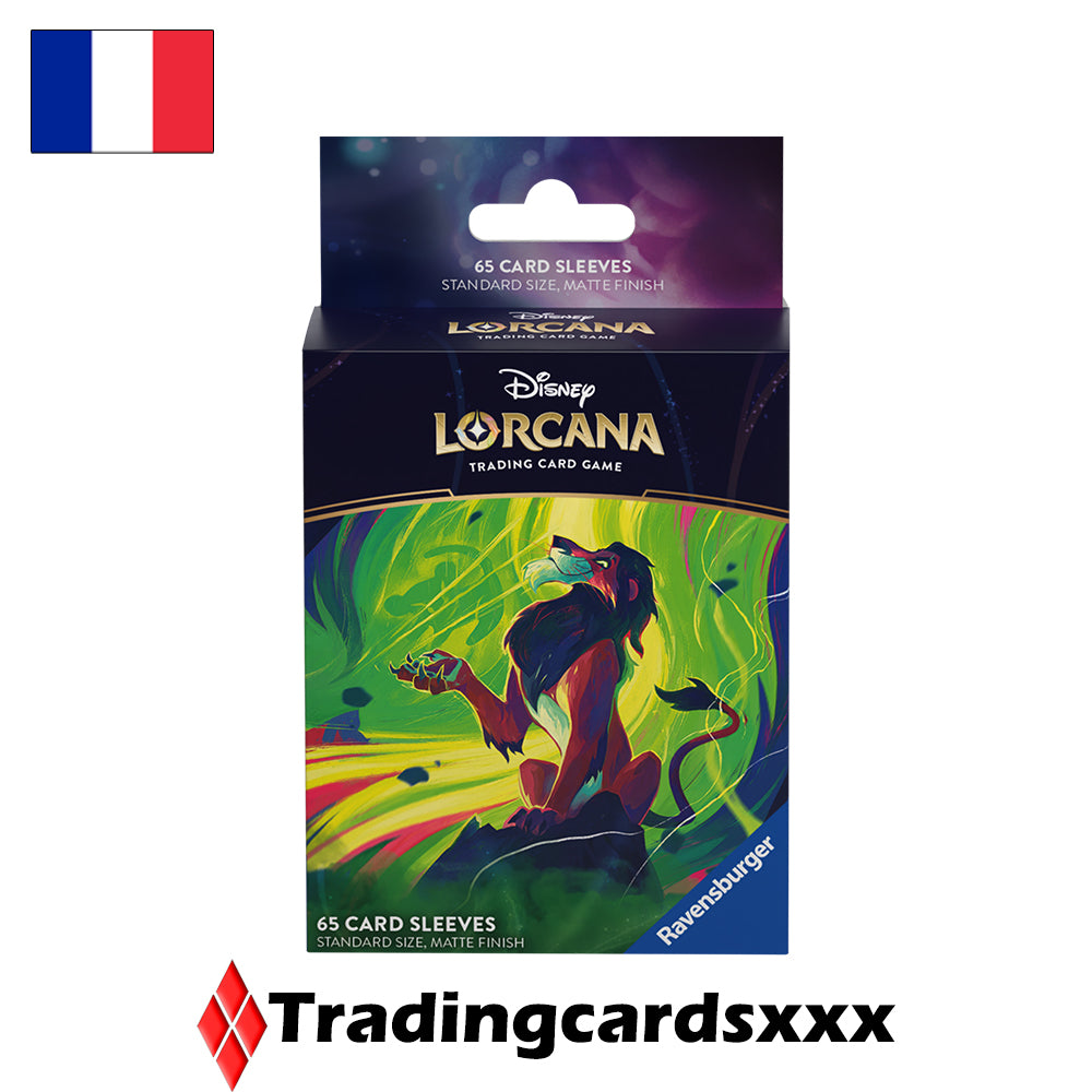 Disney Lorcana TCG - 65 Protèges Cartes STANDARD Sleeves : Scar