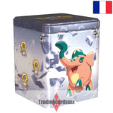 Pokémon - Lot de 3 Pokébox Tin Cube Mars 2024 : Psy / Métal / Dragon