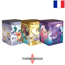 Pokémon - Lot de 3 Pokébox Tin Cube Mars 2024 : Psy / Métal / Dragon