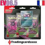 Pokémon - Carton de 12 Tri Pack de 3 boosters EV06.5 Fable Nébuleuse : Pêchaminus