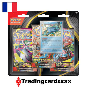 Pokémon - Lot de 2 Tri Pack de 3 boosters ME01 Méga-Évolution : Psykokwak & Akwakwak