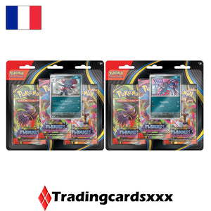 Pokémon - Lot de 2 Tri Pack de 3 boosters ME02 Flammes Fantasmagoriques : Farfuret & Dimoret