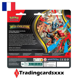 Pokémon - Lot de 2 Tri Pack de 3 boosters ME01 Méga-Évolution : Psykokwak & Akwakwak