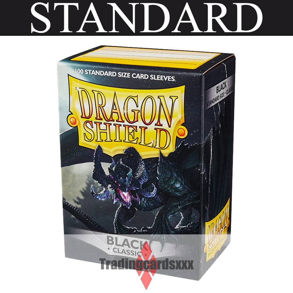 Dragon Shield - 100 Protèges Cartes / Sleeves STANDARD Classic : Noir