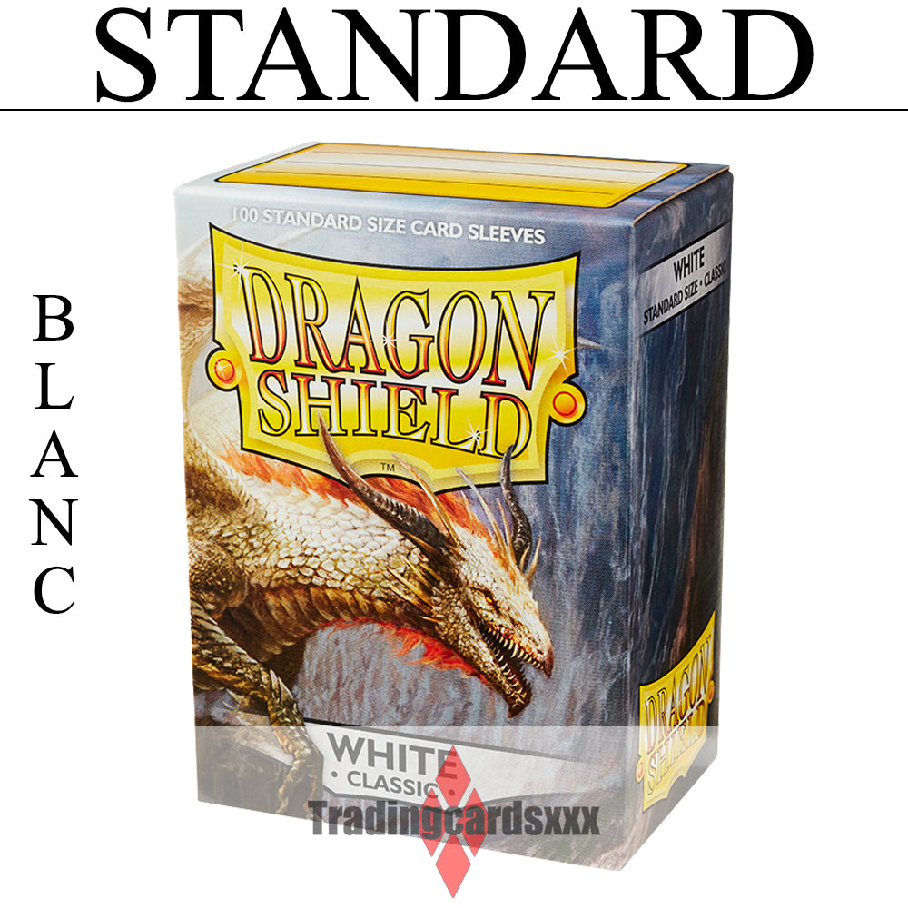 Dragon Shield - 100 Protèges Cartes / Sleeves STANDARD Classic : Blanc