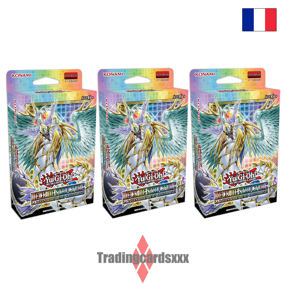 Yu-Gi-Oh! Lot de 3 Decks de Structure : La Légende des Bêtes Cristallines