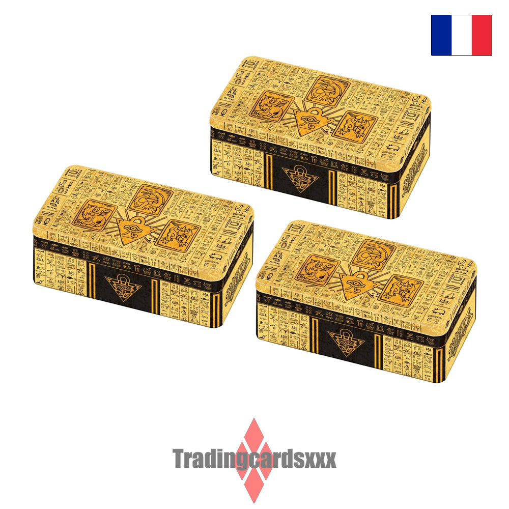 Yu-Gi-Oh! Lot de 3 Mega Tin Box 2022 : Boite des Dieux du Pharaon