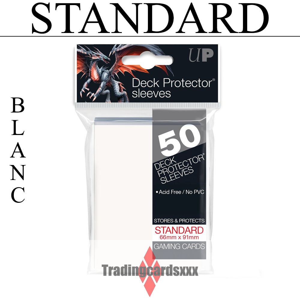 Ultra PRO - 50 Protèges Cartes STANDARD : Blanc